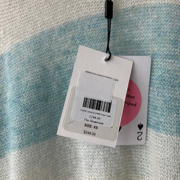 Solid & Striped Zola Tank Sweater Vest Cream‎ Blue Stripe Mohair Blend XS - Picture 4 of 8